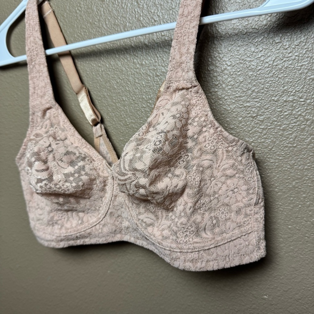 Wacoal Halo wireless Lace Adjustable Strap Soft Cup Bra 36D - Picture 5 of 11